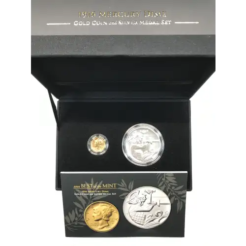 2026 Best of the US Mint Mercury Dime 1/10 oz Gold Coin & Silver Medal